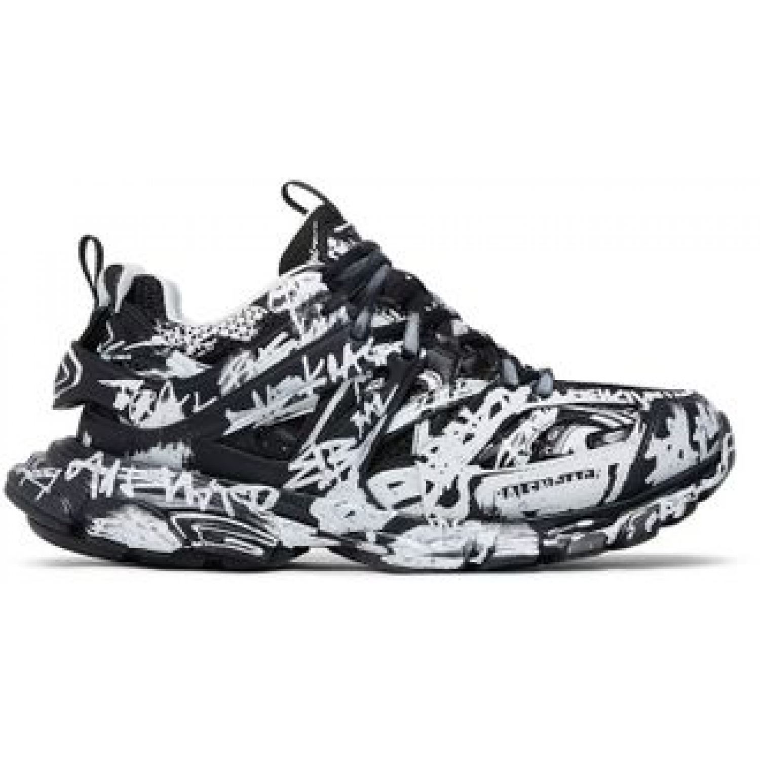 Кроссовки Balenciaga Track Sneaker Graffiti Black White