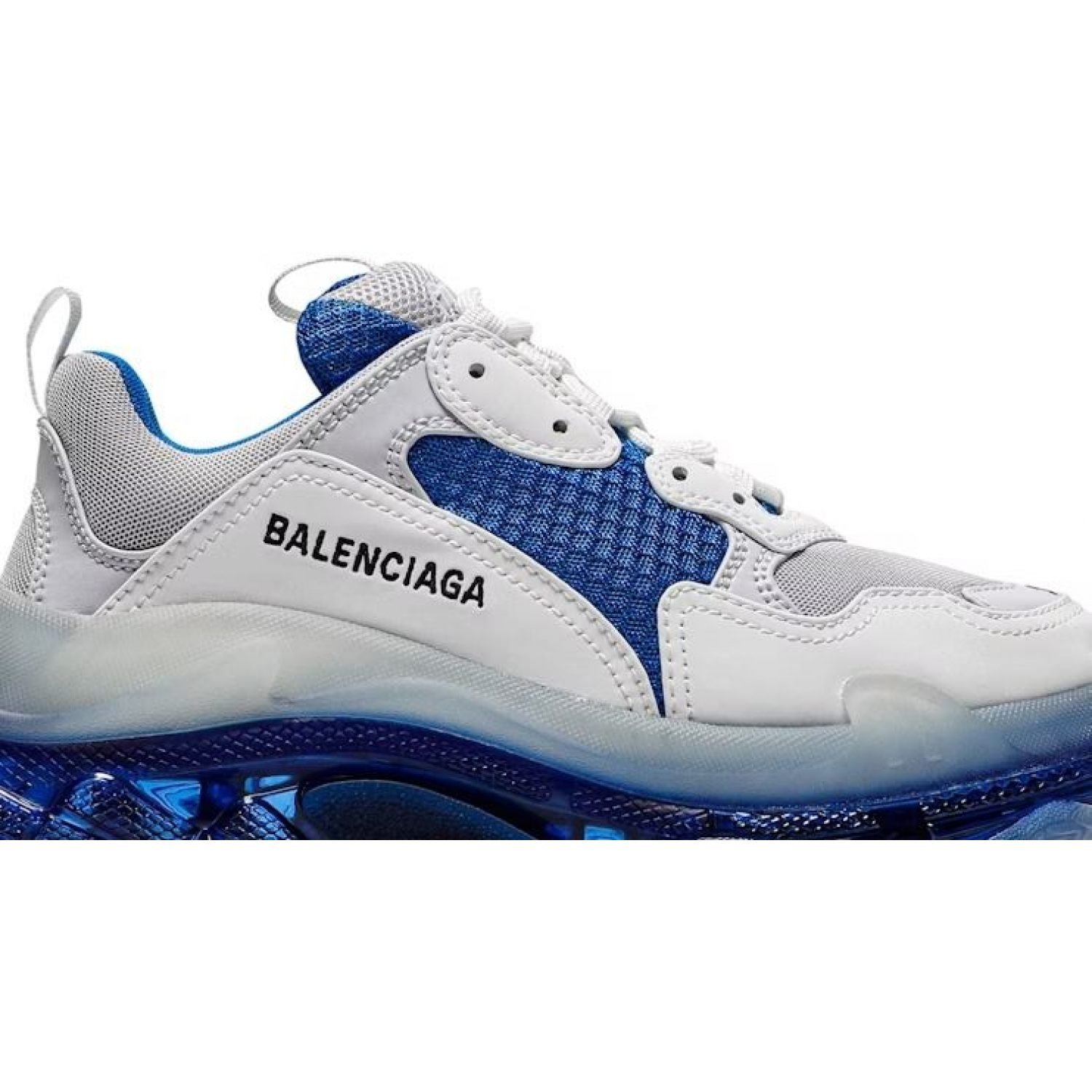 Balenciaga Triple S Clear Sole White Blue