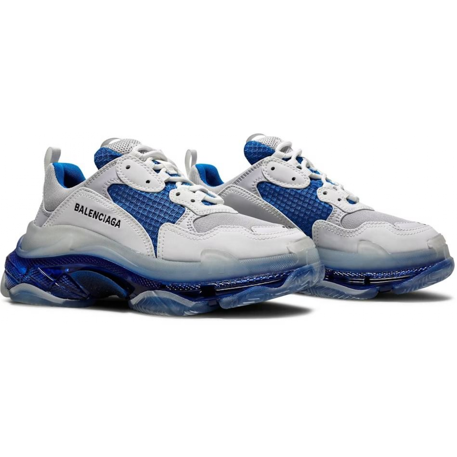 Balenciaga Triple S Clear Sole White Blue