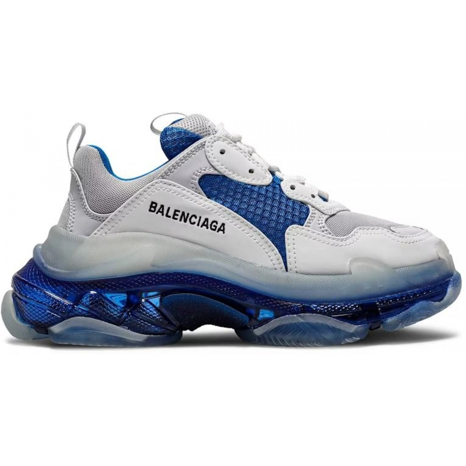 Balenciaga Triple S Clear Sole White Blue