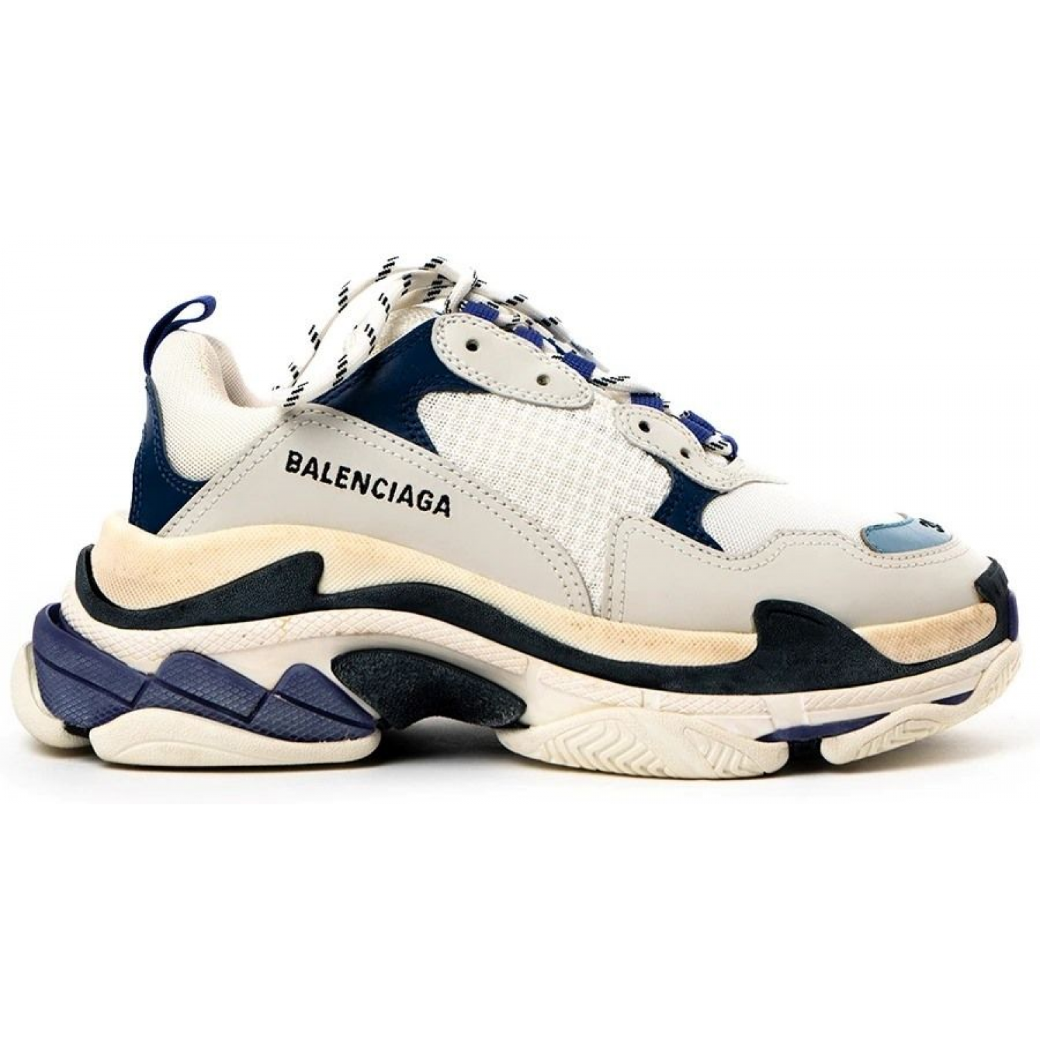 Balenciaga Triple S Sneaker  White Blue Black