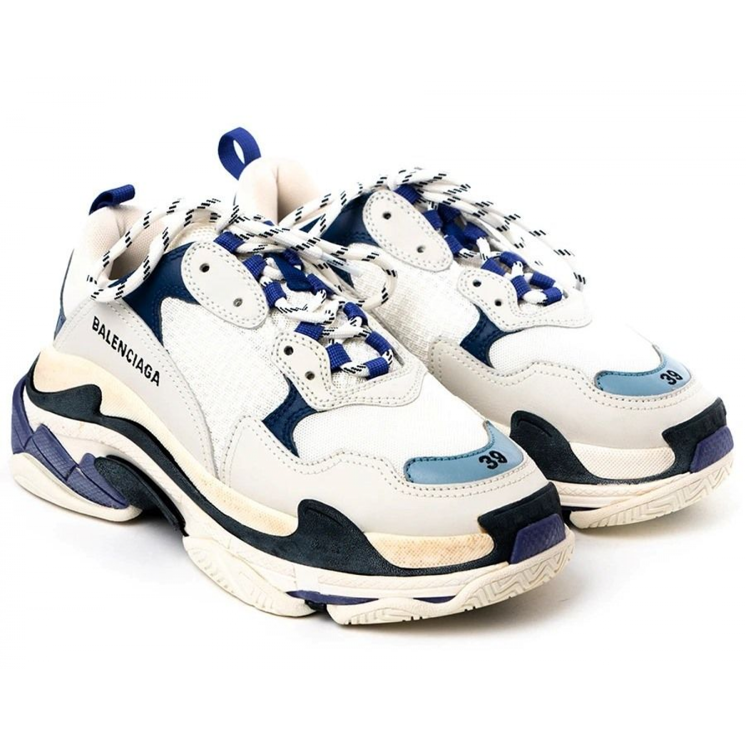 Balenciaga Triple S Sneaker  White Blue Black