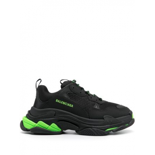 Кроссовки Balenciaga Triple S черные с зеленым