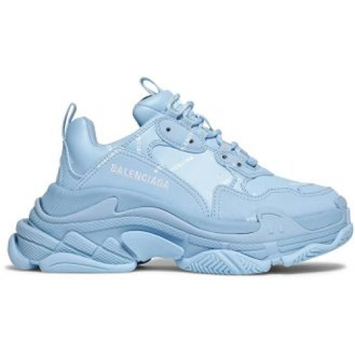 Balenciaga Triple S Sneaker Allover Logo Light Blue