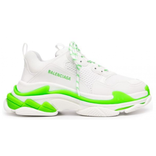 Кроссовки Balenciaga Triple S белые с зеленым