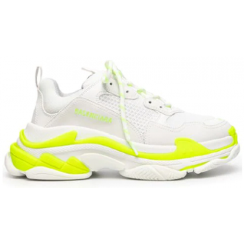 Кроссовки Balenciaga Triple S белые с желтым